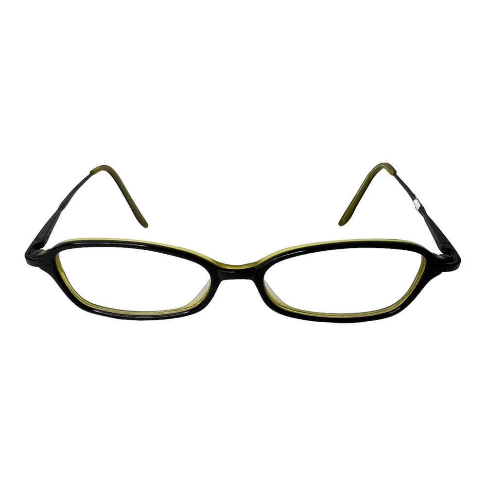 MIRACLECLIP Eyeglasses Frames‎ Black/HNY 49-15-140 Mens Rectangular Frames H3732
